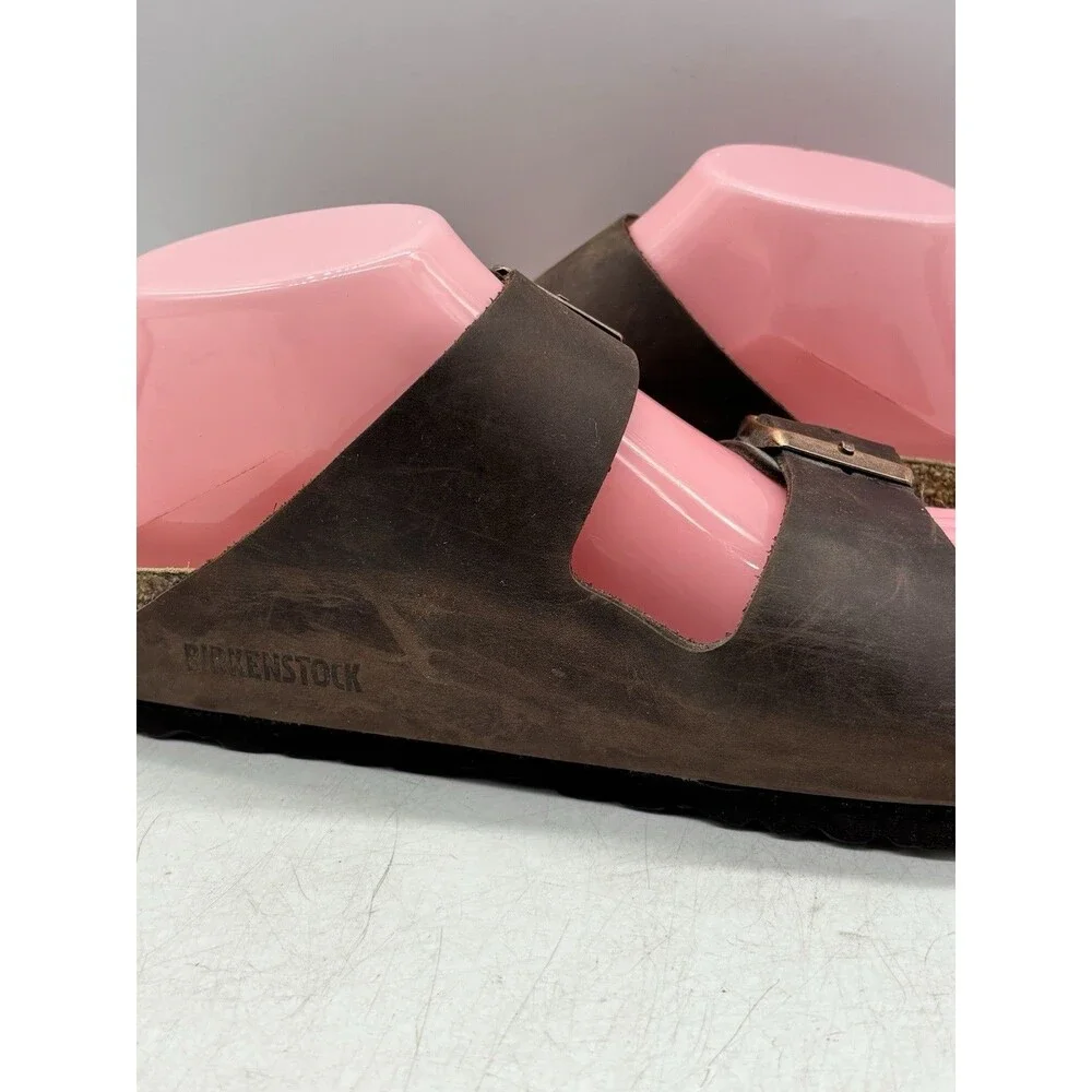 Birkenstock Arizona Leather Mocha Soft Footbed Sandals Shoes Women’s 11 Mens 9